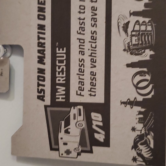 Aston Martin One-77 Yellow Hot Wheels Rescue Series 4/10 FACTORY SEALED - Picture 7 of 7